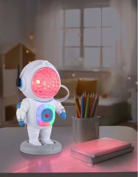 Globo 28084 - LED RGB настолна лампа COSMO LED/6W/5V космонавт бяла