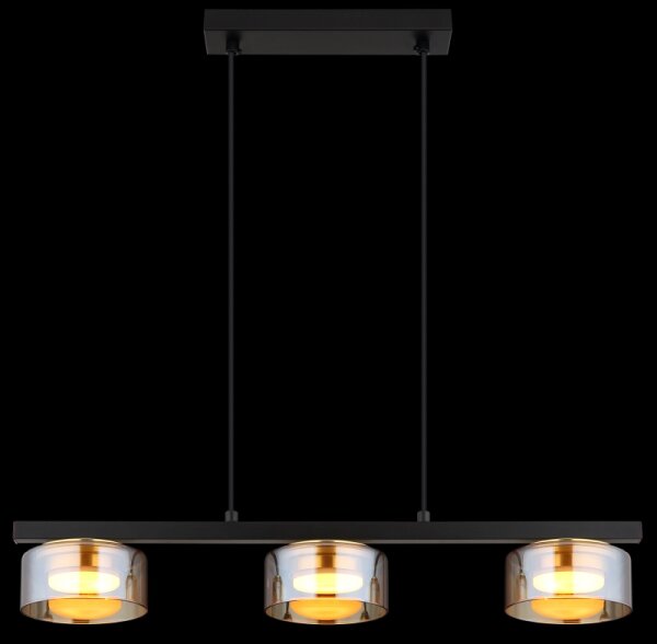 Globo 16055-3HG - LED Пендел HIGGINS 3xGX53/6W/230V опушен/кафяв