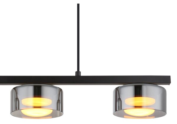 Globo 16055-3HS - LED Пендел HIGGINS 3xGX53/6W/230V опушен/черен