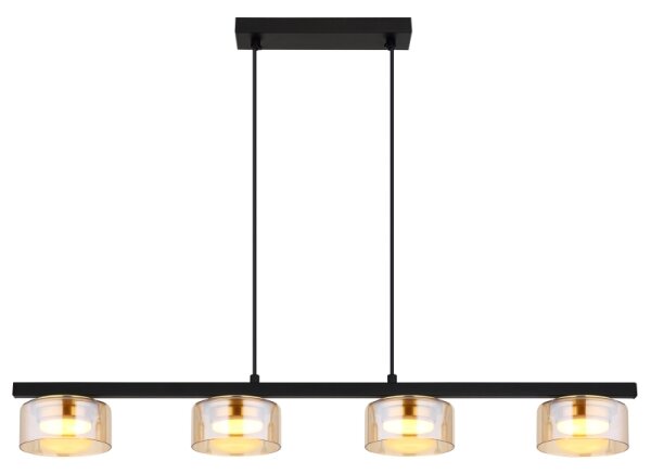 Globo 16055-4HG - LED Пендел HIGGINS 4xGX53/6W/230V опушен/кафяв