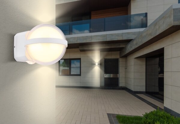 Globo 34157W - LED Екстериорен аплик ILLI LED/12W/230V IP54 бял