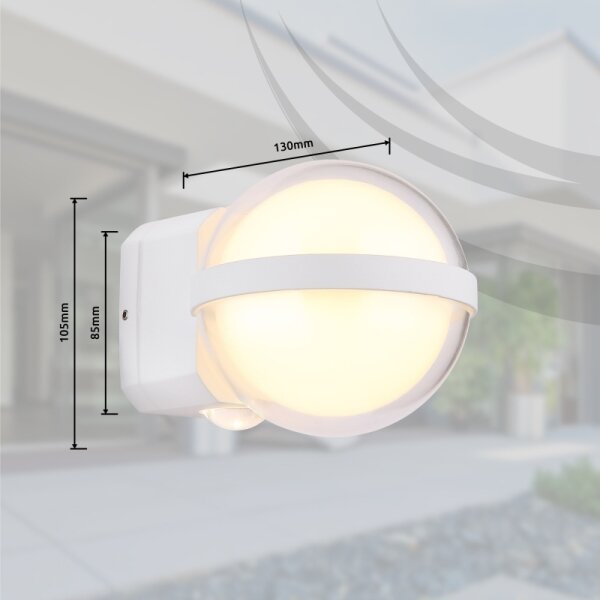 Globo 34157W - LED Екстериорен аплик ILLI LED/12W/230V IP54 бял