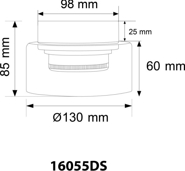 Globo 16055DS - LED Плафониера HIGGINS 1xGX53/6W/230V Ø 13 см черен