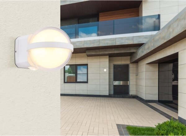 Globo 34157W - LED Екстериорен аплик ILLI LED/12W/230V IP54 бял
