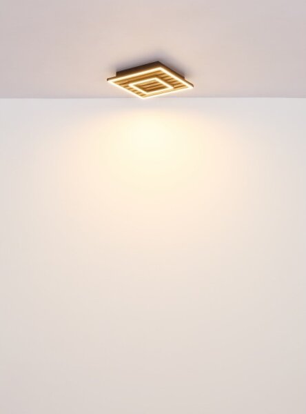 Globo 67345D - LED таванно осветително тяло WOODY LED/18W/230V 3000K 30x30 cm