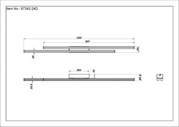 Globo 67342-24D - LED Плафониера KIRINA LED/24W/230V 3000K черен