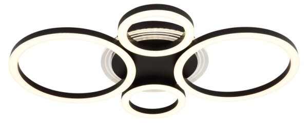 Globo 48039-40 - LED таванно осветление LORETTA LED/40W/230V Ø35,5x53 см черно