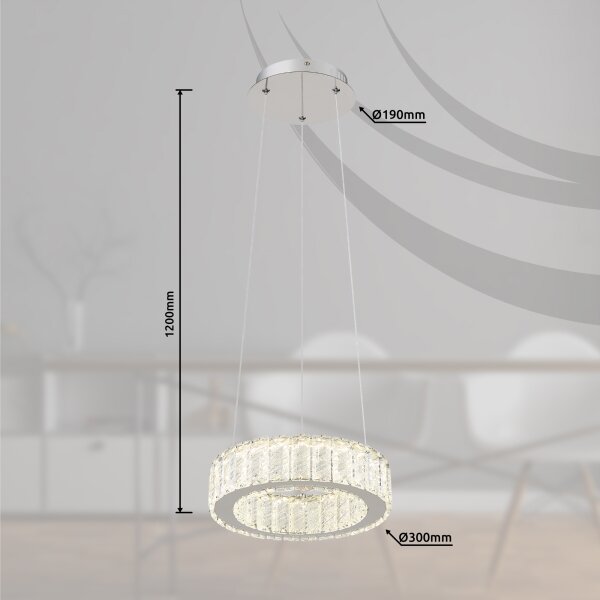 Globo 67162-30 - LED регулируем полилей MUCKY LED/30W/230V пр. 30 см +ДО