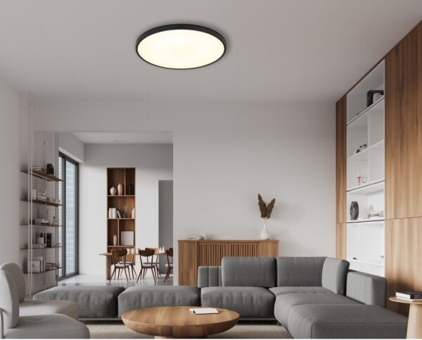 Globo 41566-32S - LED Плафониера NIELSEN LED/32W/230V Ø 40 см черен