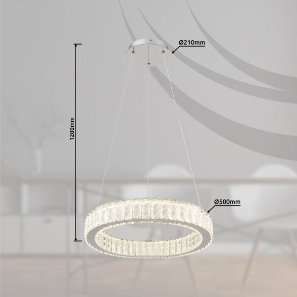 Globo 67162-50 - LED регулируем полилей MUCKY LED/50W/230V пр. 50 см +ДО