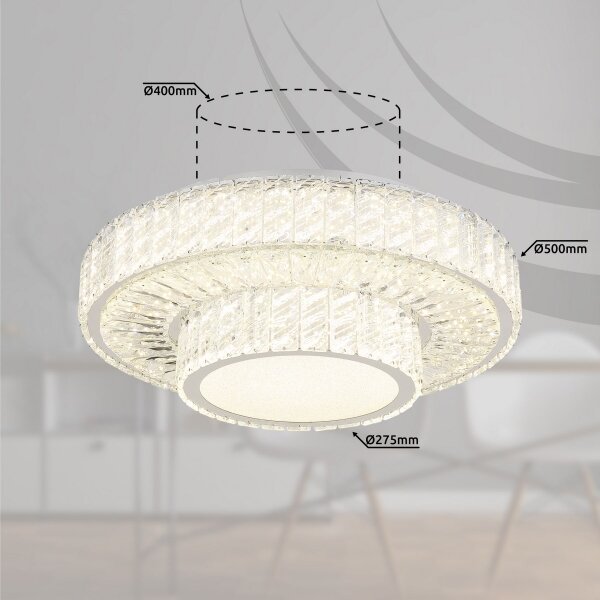 Globo 67162-50D - LED регулируемо таванно осветление MUCKY 50W/230V пр. 50 см +