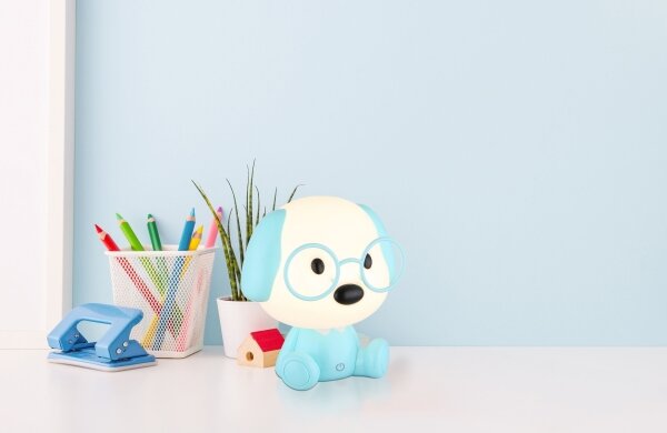 Globo 21761B - LED детска нощна лампа PUPPY 1W/5V 500 mAh синя