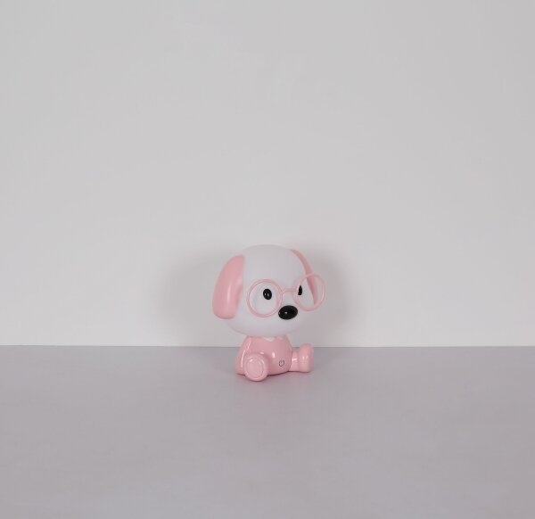 Globo 21761P - LED детска нощна лампа PUPPY 1W/5V 500 mAh розова