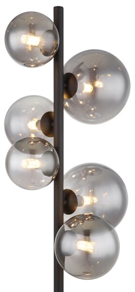 Globo 56133-6S - LED Лампион RIHA 6xG9/3,5W/230V опушен/черен