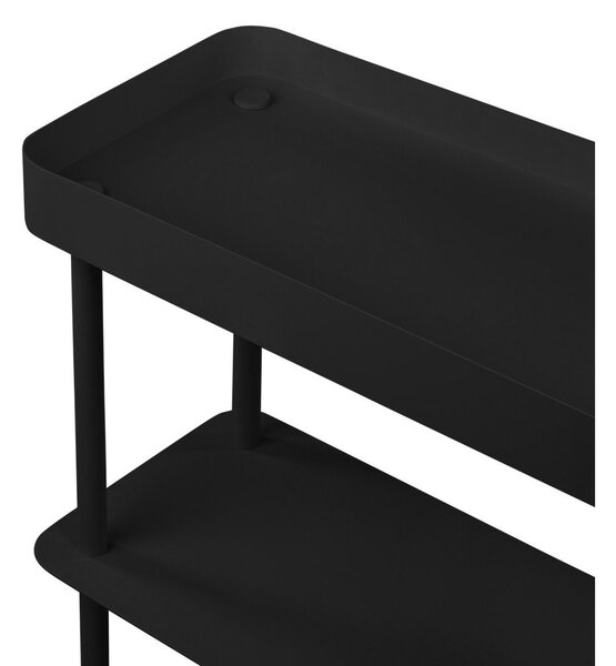 Черен метален подвижен стелаж 60x97x30 cm Nolle – noo.ma