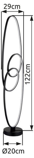 Globo 67177-36S - LED стояща лампа SPIRA LED/39W/230V 2700/4000/6500K