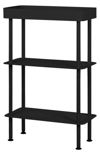 Черен метален подвижен стелаж 60x97x30 cm Nolle – noo.ma