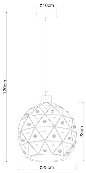 Globo 54029H - Пендел JODIE 1xE27/60W/230V Ø 25 см