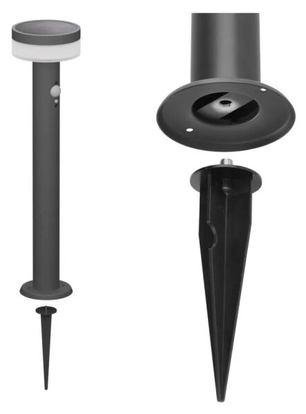 LED соларна лампа с сензор LED/2W/3,7V 1200 mAh IP44 80 см