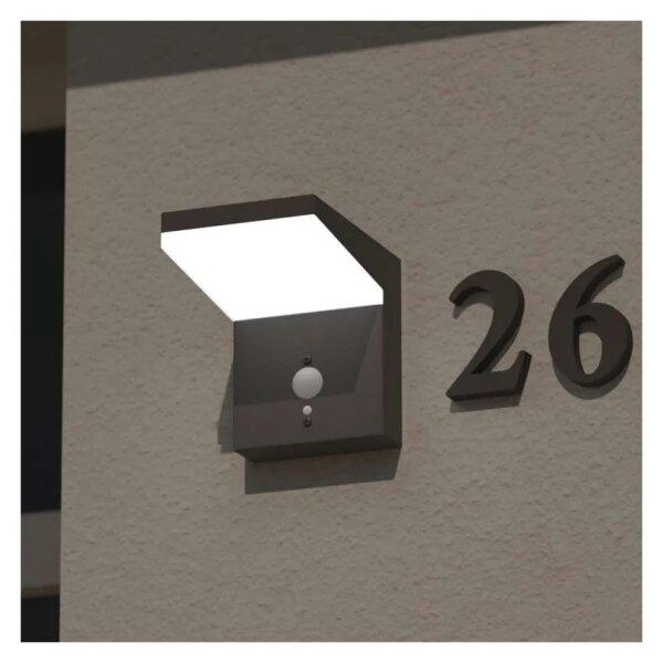 LED соларен стенен фенер с сензор LED/4,4W/3,7V 2200 mAh IP44