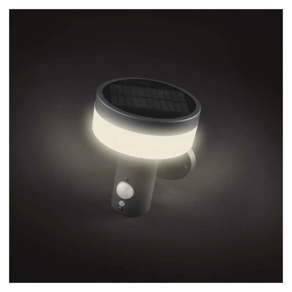 LED соларен стенен фенер с сензор LED/2W/3,7V 1200 mAh IP44
