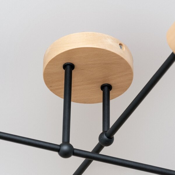 Плафониера CAMBRIDGE 4xE27/15W/230V, изработена от бор