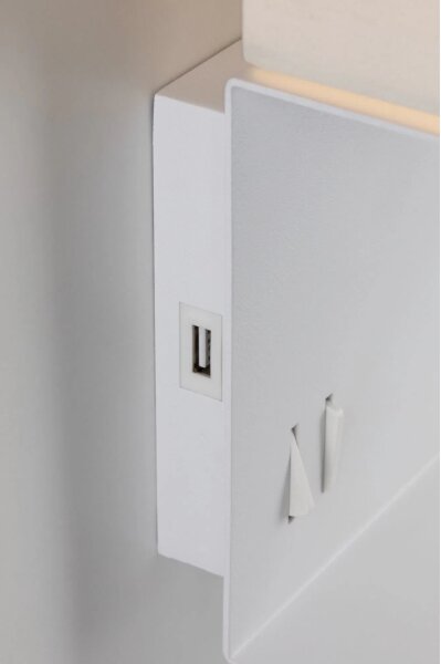 Paulmann 78913 - LED/2,5W + 1xE27/40W Настенно осветително тяло с USB MERANI 230V