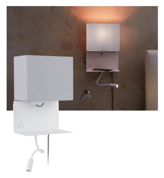 Paulmann 78913 - LED/2,5W + 1xE27/40W Настенно осветително тяло с USB MERANI 230V