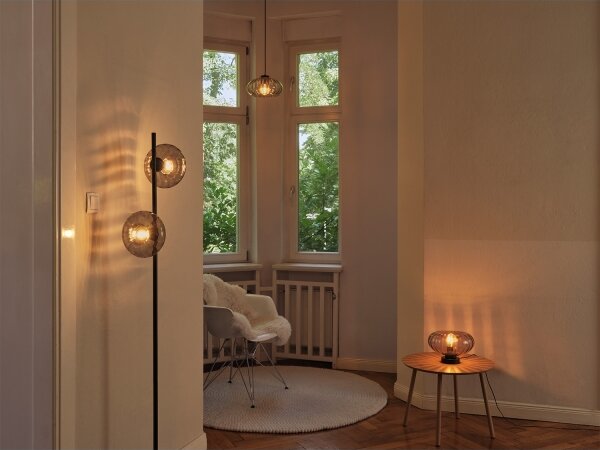 Osram - Настолна лампа DECOR SMOKE 1xE27/12W/230V черна/димно сива