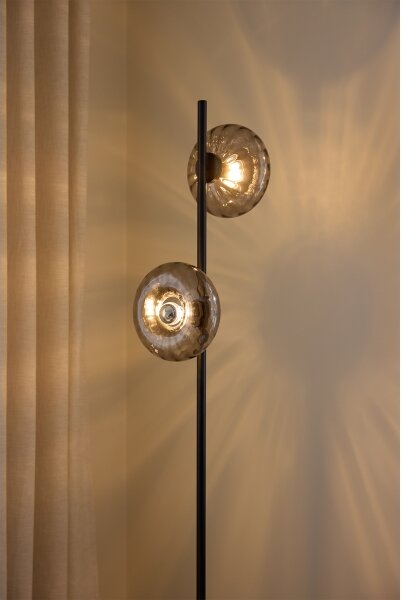 Osram - Подова лампа DECOR SMOKE 2xE14/12W/230V черна/димносива