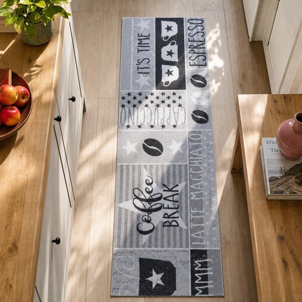 Сив килим 50x150 cm Its Time for Espresso - Hanse Home