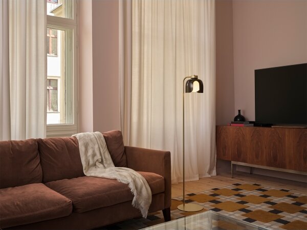 Osram - Подова лампа DECOR COROLLE 1xE27/15W/230V черна/златна