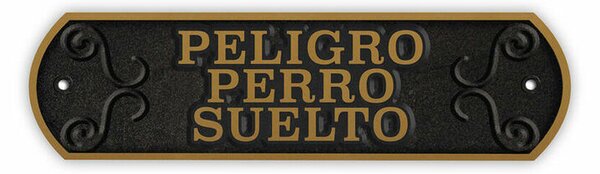 Табелка Magnet & Steel Peligro perro Suelto 24 x 7,2 cm