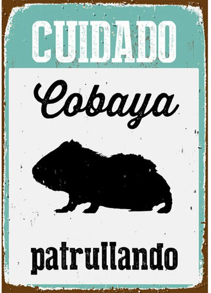 Табелка Magnet & Steel Cuidado Cobaya Patrullando 14,8 x 21 cm