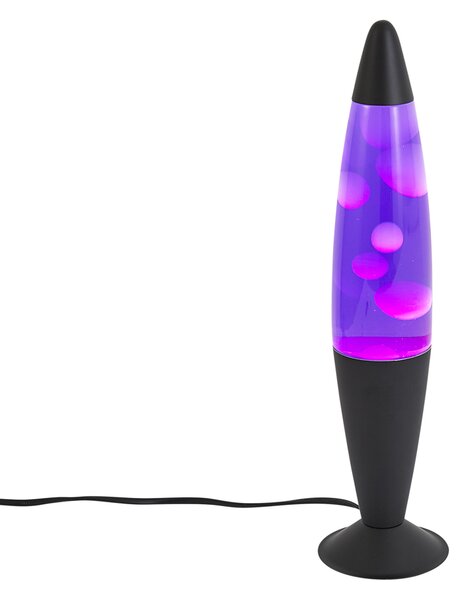 Лава лампа лилава с бял восък с LED - Molten Lava