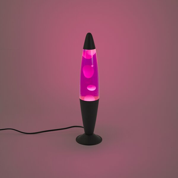 Лава лампа розова с бял восък Вкл. LED - Molten Lava