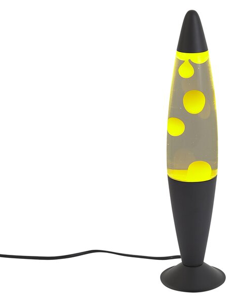Лава лампа прозрачна с жълт восък с LED - Molten Lava