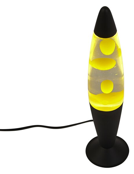 Лава лампа прозрачна с жълт восък с LED - Molten Lava