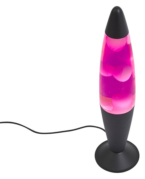 Лава лампа розова с бял восък Вкл. LED - Molten Lava