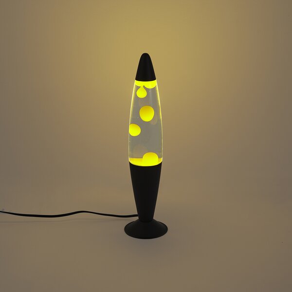 Лава лампа прозрачна с жълт восък с LED - Molten Lava