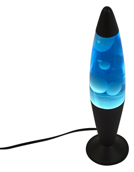 Лава лампа синя с бял восък с LED - Molten Lava