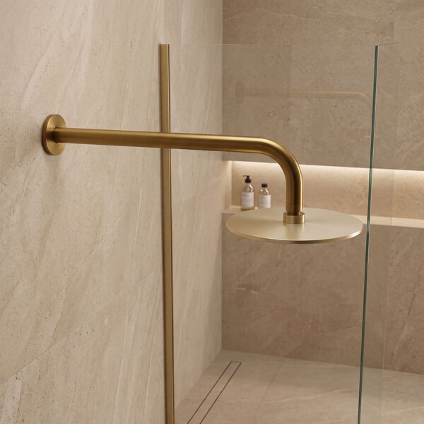 Кръгло рамо за душ пита REA JS-9021 40cm Brush gold