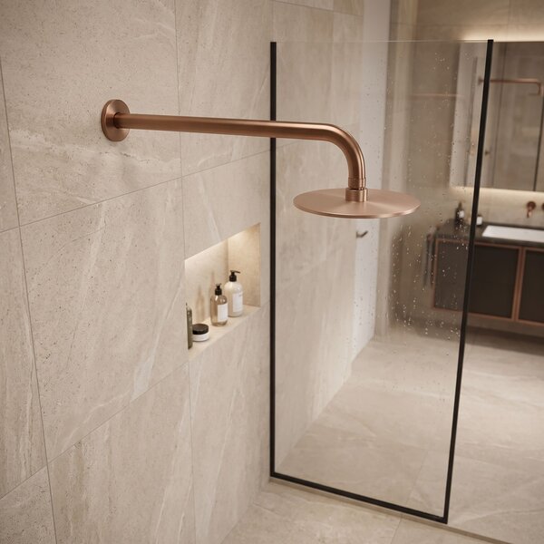 Кръгло рамо за душ пита REA JS-9021 40cm Brush copper