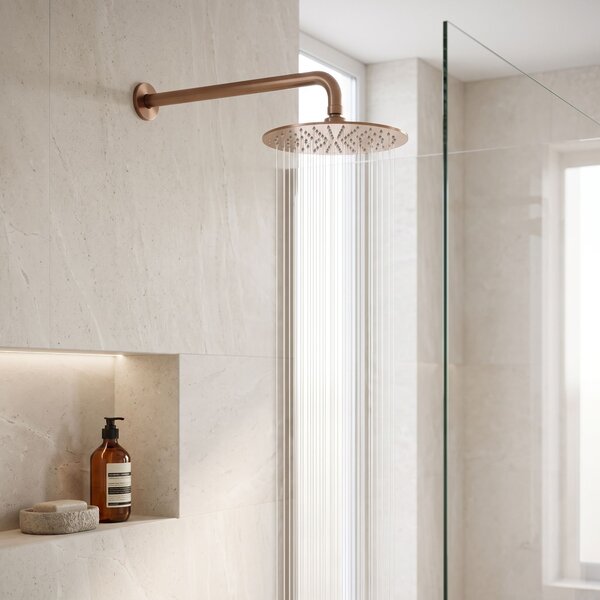 Кръгло рамо за душ пита REA JS-9021 40cm Brush copper