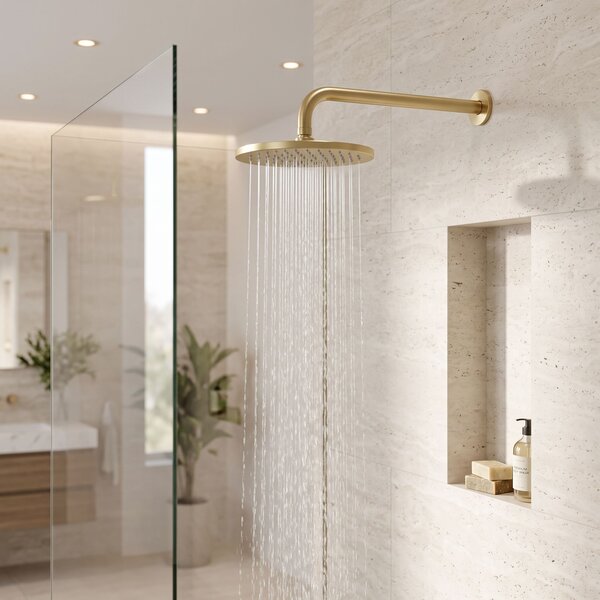 Кръгло рамо за душ пита REA JS-9021 40cm Brush gold
