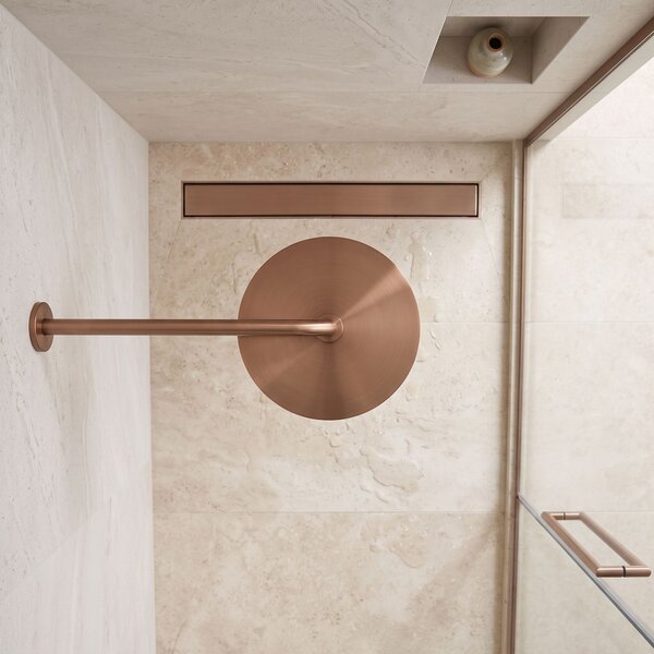Кръгло рамо за душ пита REA JS-9021 40cm Brush copper