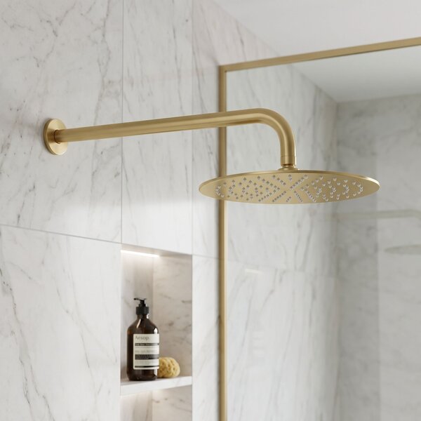 Кръгло рамо за душ пита REA JS-9021 40cm Brush gold