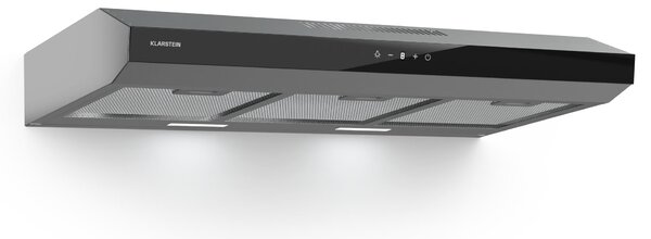 Klarstein Contempo Neo, аспиратор, под шкаф, рециркулация, 175 м³/ч, SenseControl, интегрирано сензорно управление, неръждаема стомана / акрилно стъкло