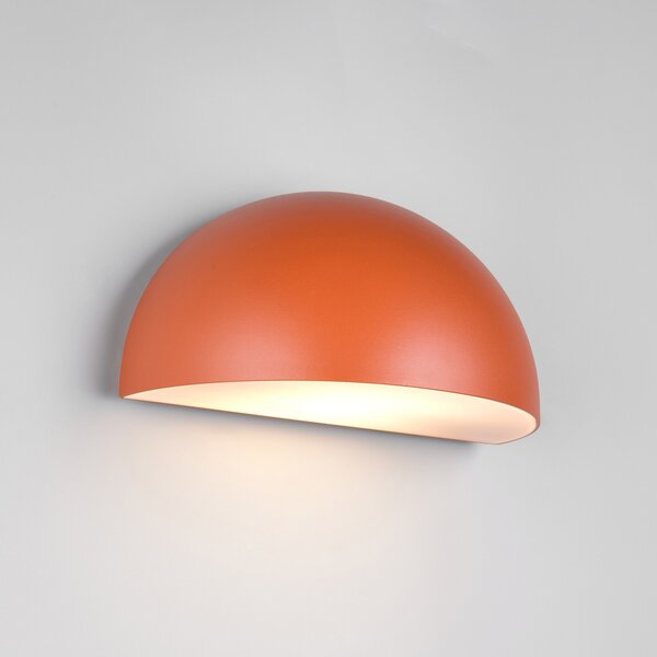 Trio Lighting Външна лампа за стена Maas, кайсия, алуминий под налягане, E27, Затъмняване, Оранжев, Алуминий, Скандинавски