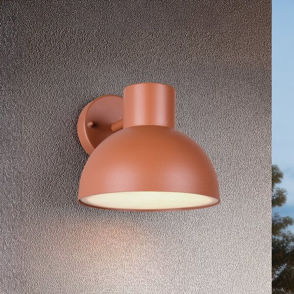 Trio Lighting Външна лампа Elbe, кайсия, алуминий под налягане, E27, Затъмняване, Оранжев, Алуминий, Скандинавски
